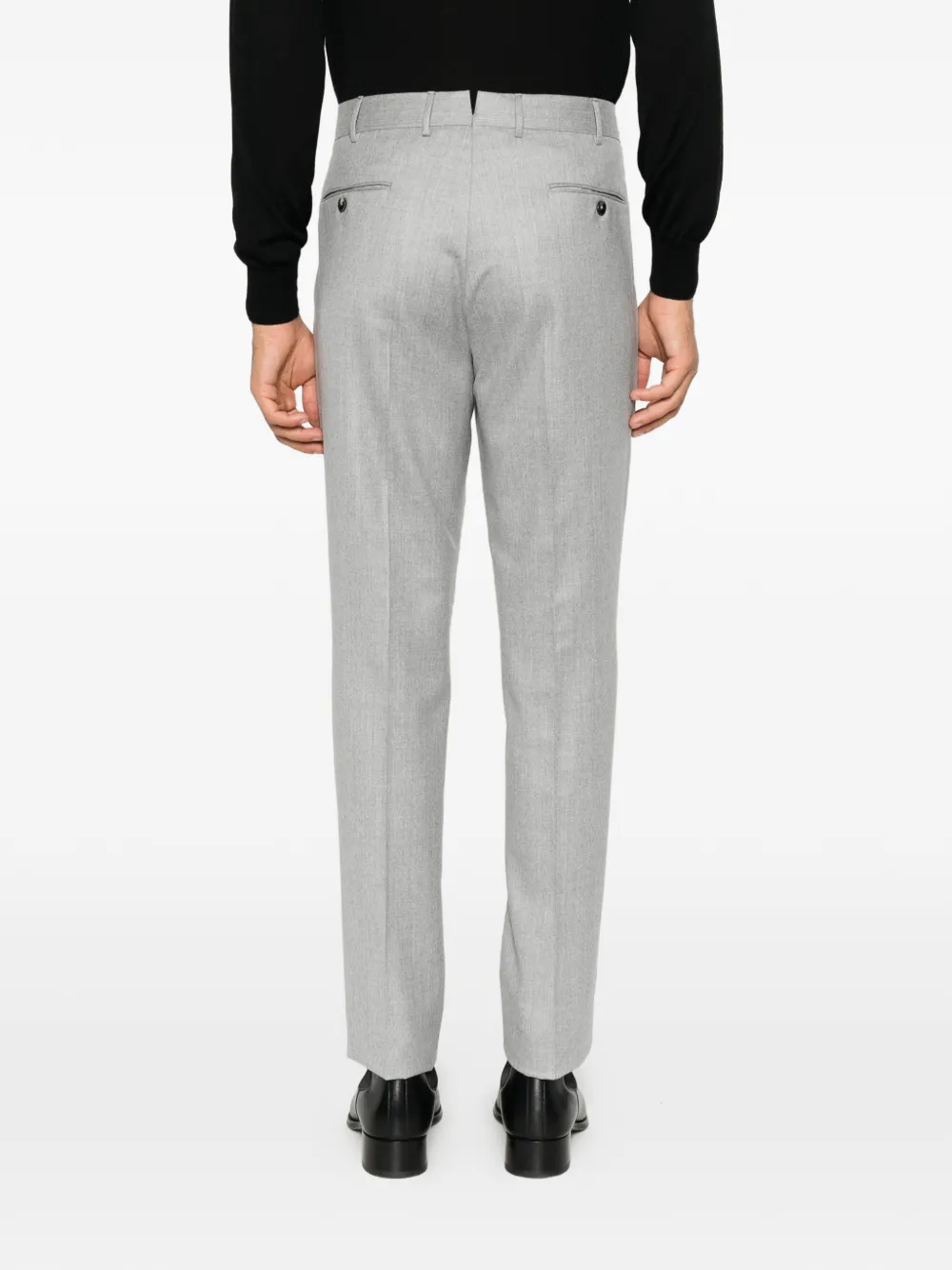 Zegna pressed-crease tailored trousers Grijs