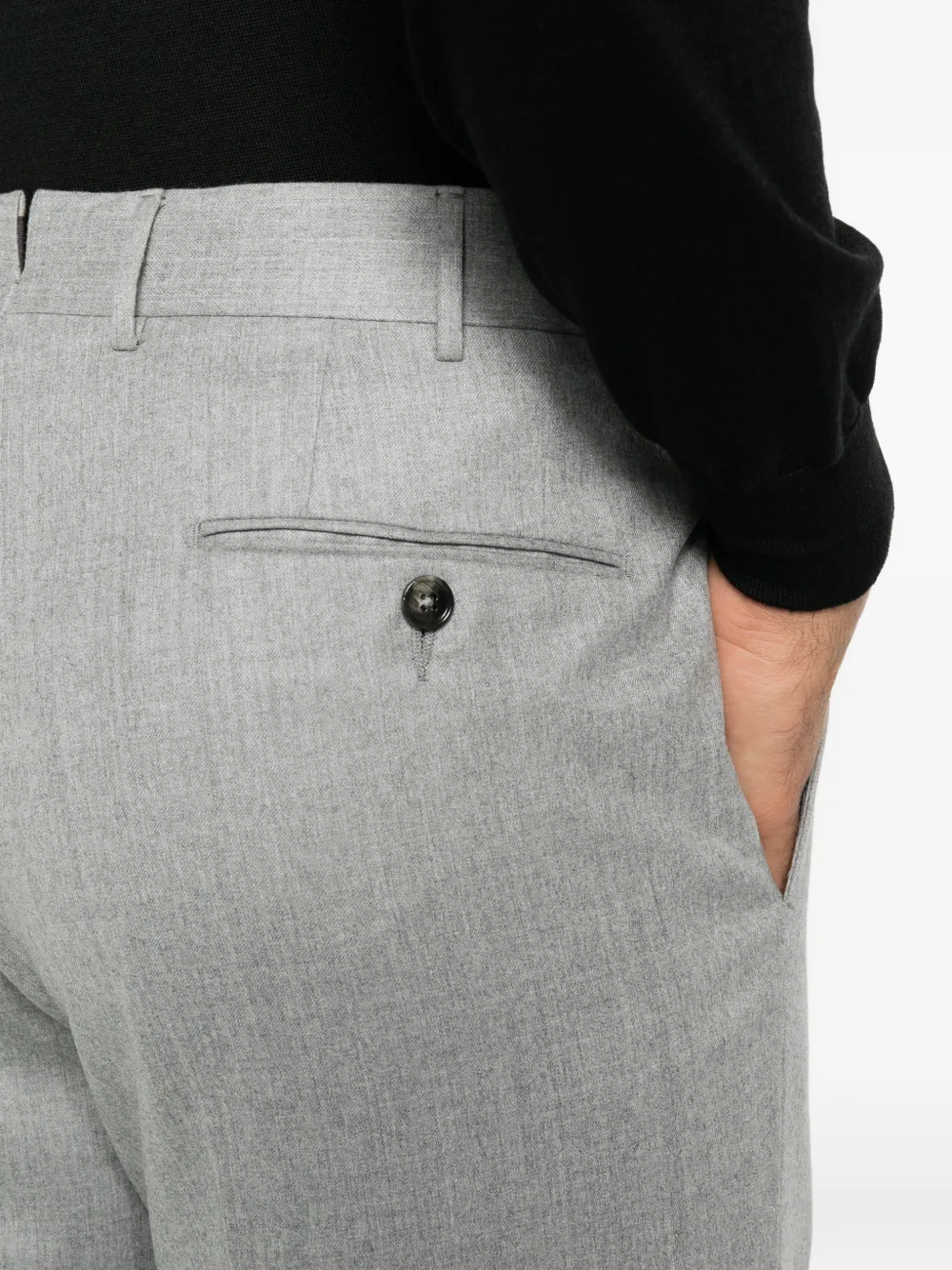 Zegna pressed-crease tailored trousers Grijs