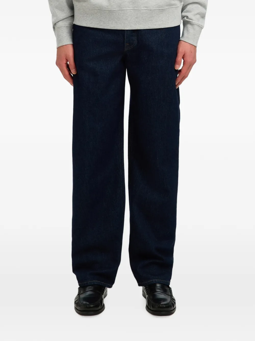 SELECTED 220 ruimvallende jeans Blauw