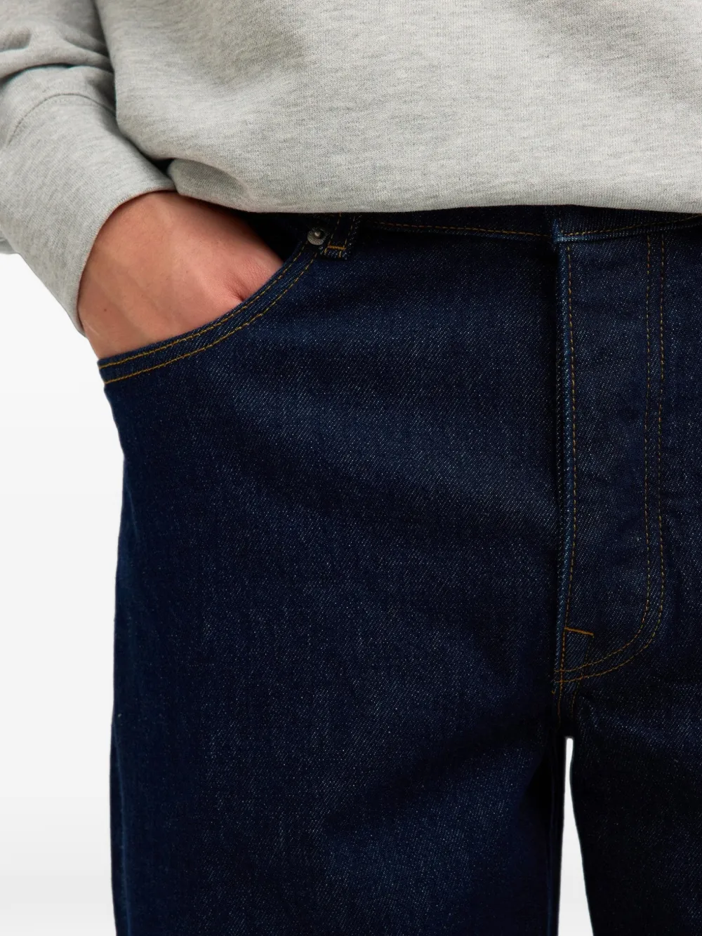SELECTED 220 ruimvallende jeans Blauw