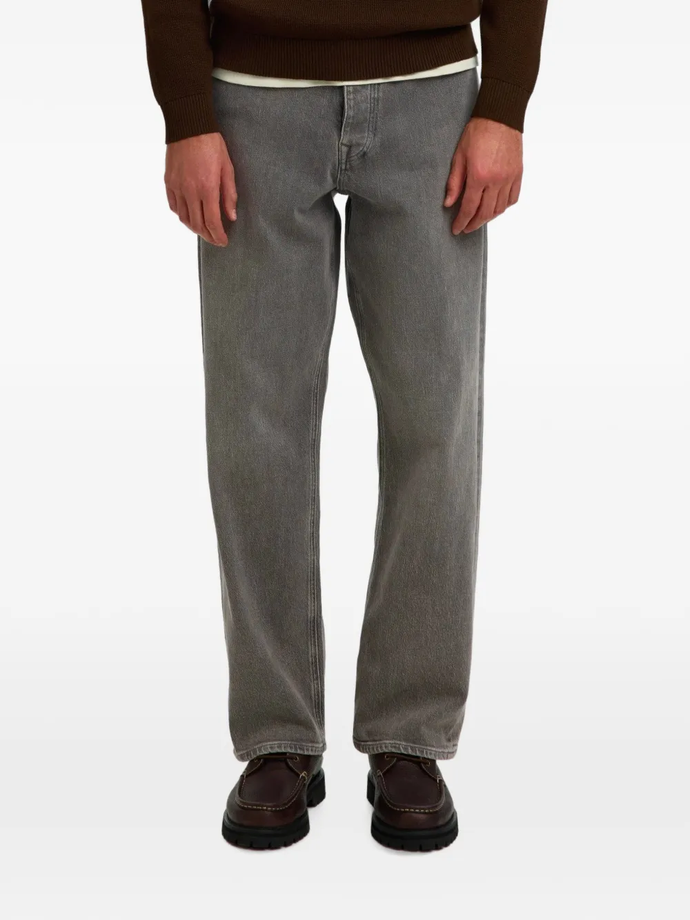 SELECTED 220 ruimvallende jeans Grijs