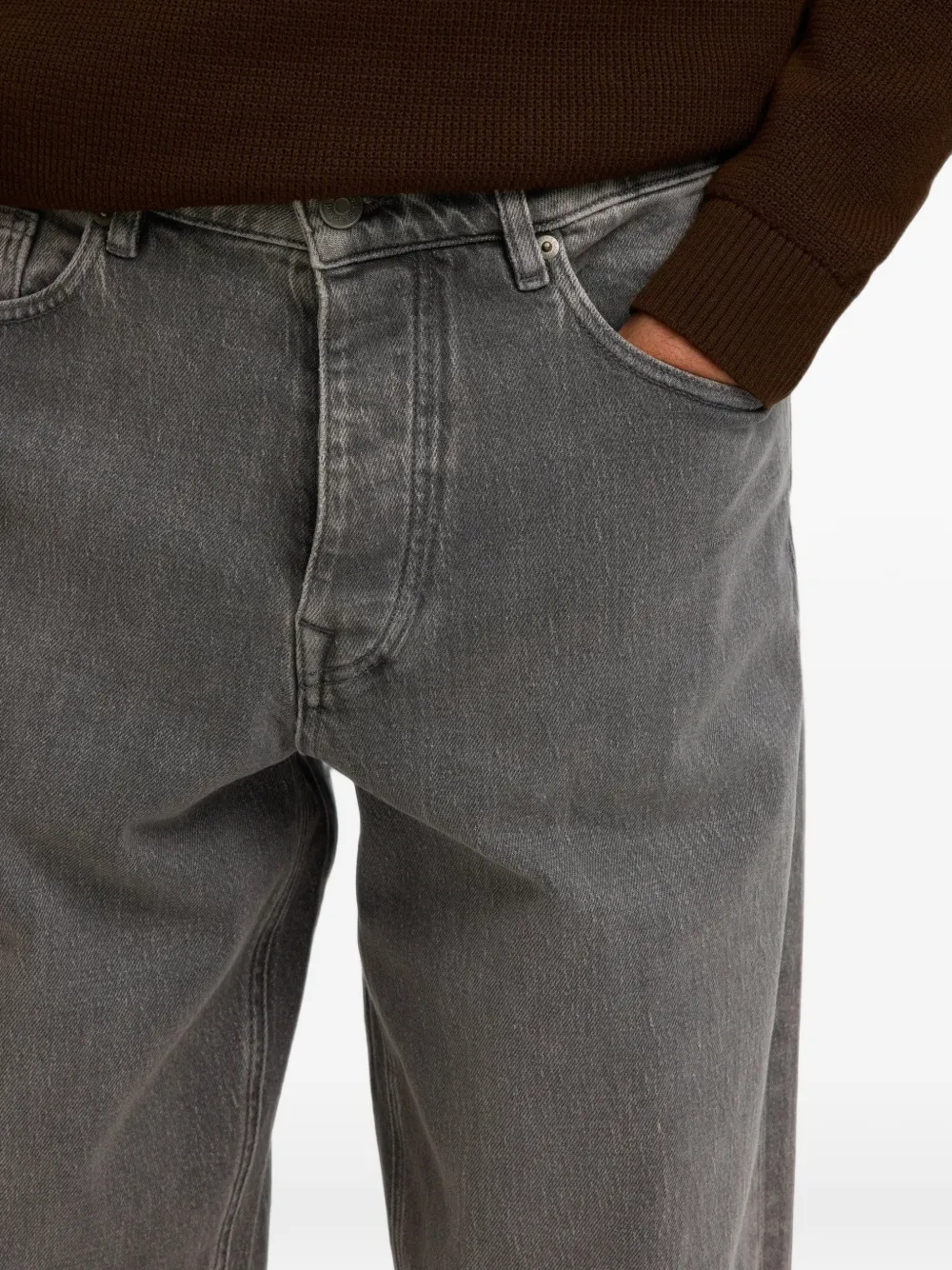 SELECTED 220 ruimvallende jeans Grijs
