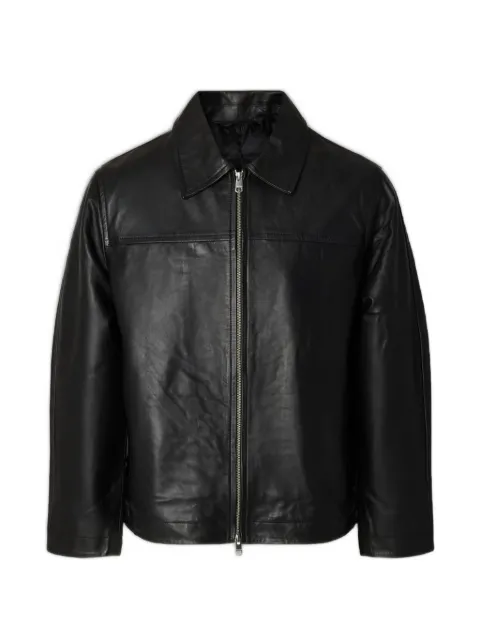 SELECTED Lucas zip-up leather jacket