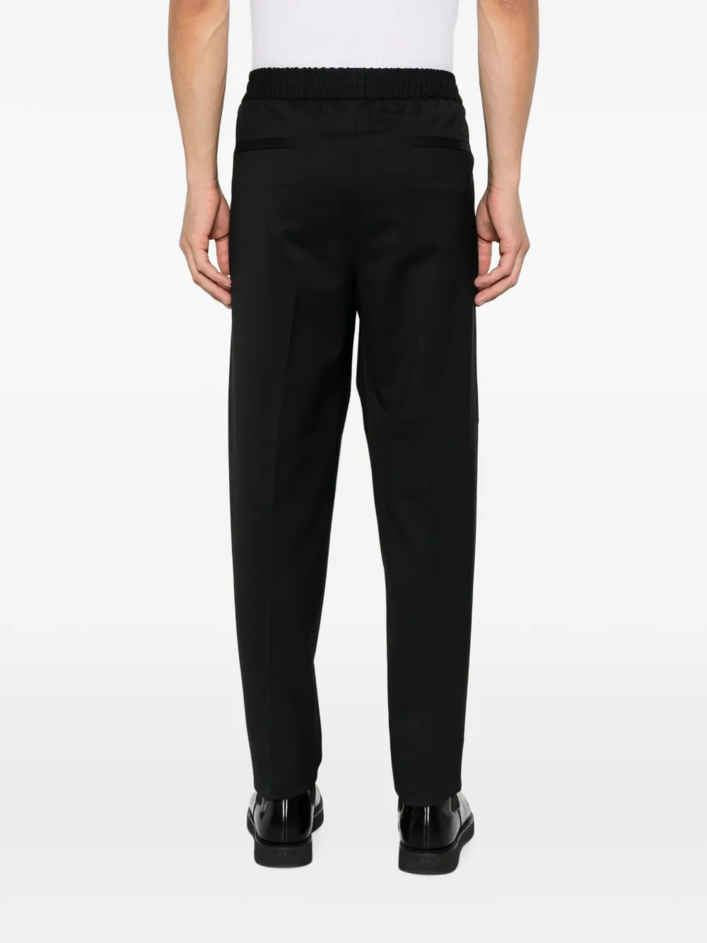 Zegna Plooibroek met elastische tailleband Zwart