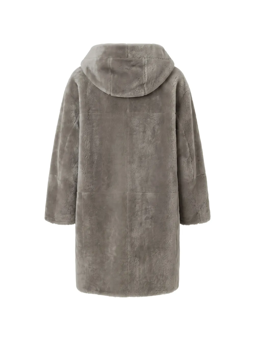 Peserico reversible hooded coat Grijs
