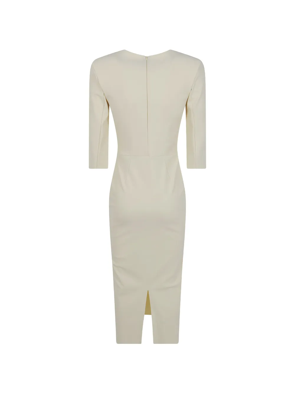 CHIARA BONI La Petite Robe Midi-jurk met kralen en ruches Beige