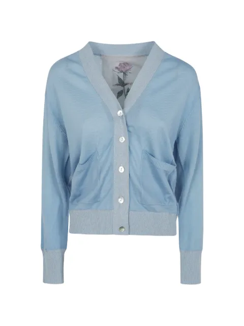 IN BED WITH YOU fine-knit button-up cardigan