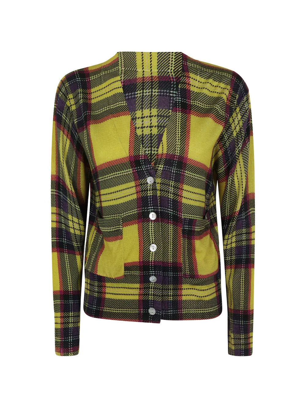 In Bed With You Geometric-print Cardigan In Yellow