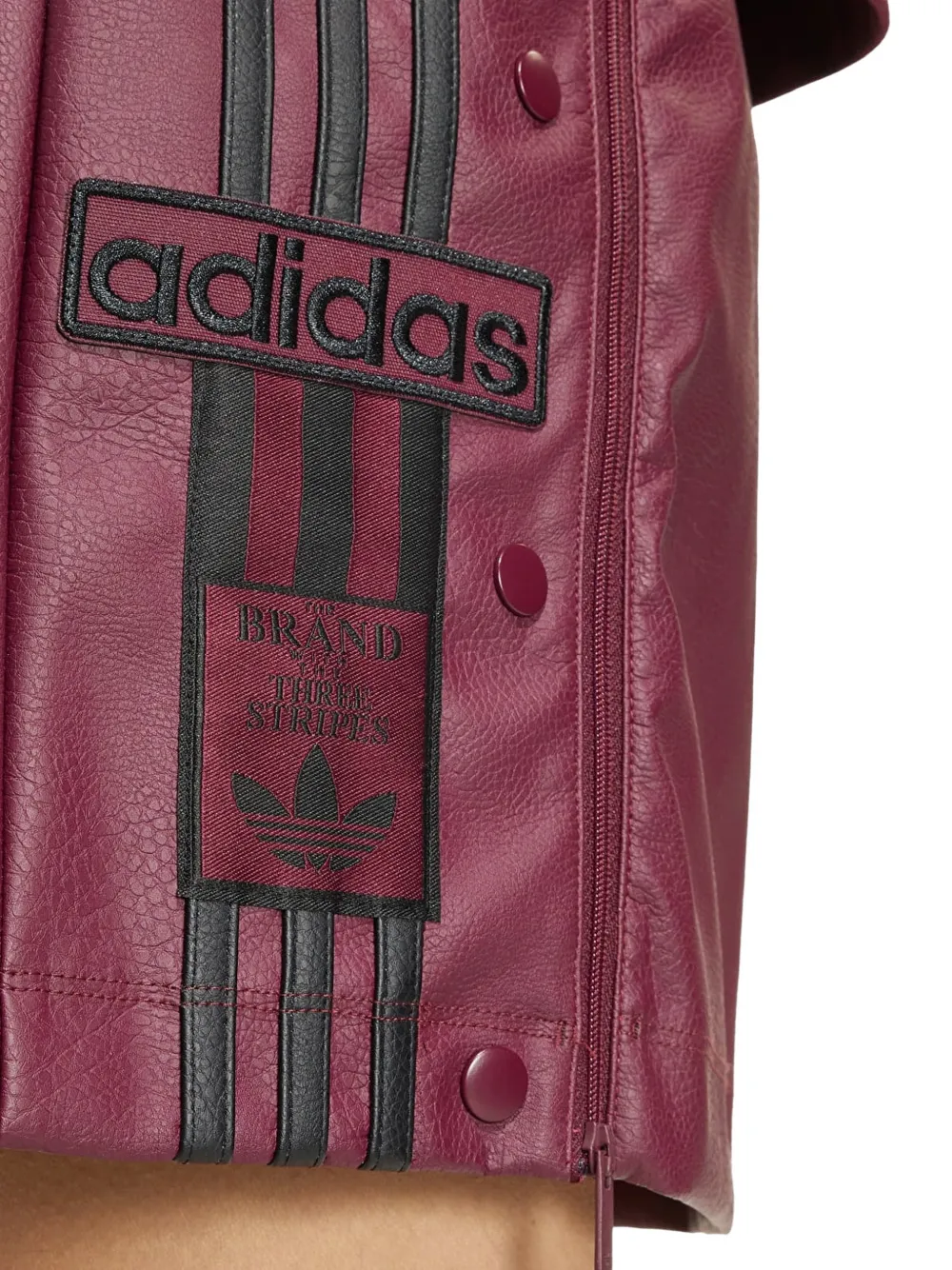 adidas logo-patch side-stripe mini skirt Rood