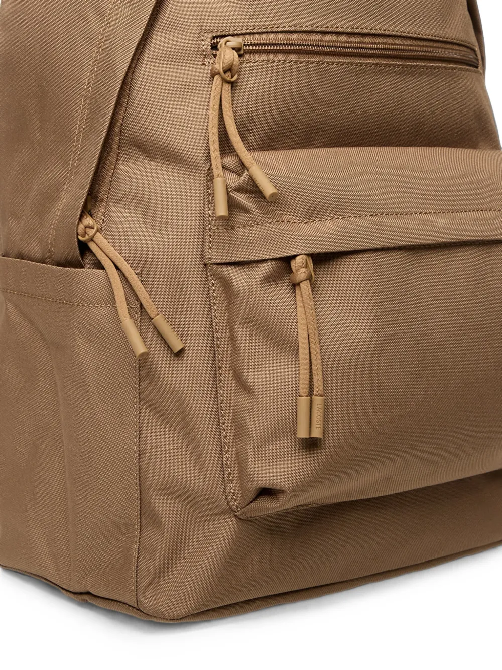 Lacoste Neocroc rugzak met logopatch en rits Beige