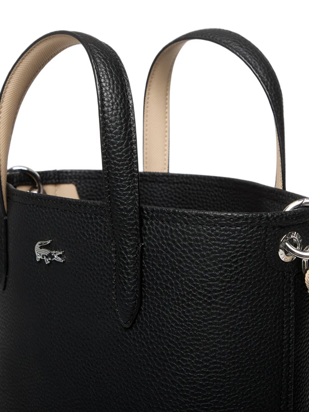 Lacoste Anna grained-texture tote bag Zwart