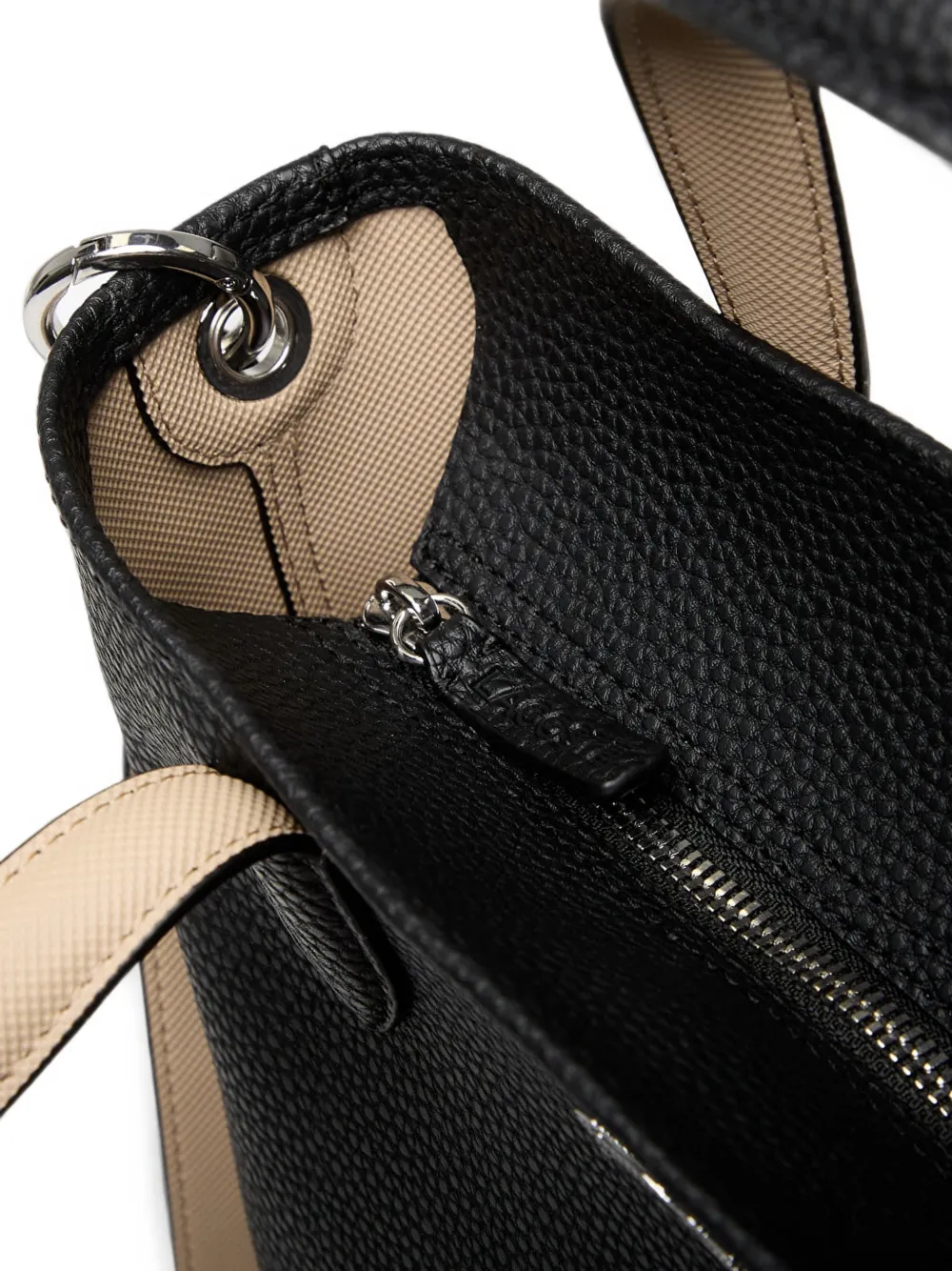 Lacoste Anna grained-texture tote bag Zwart