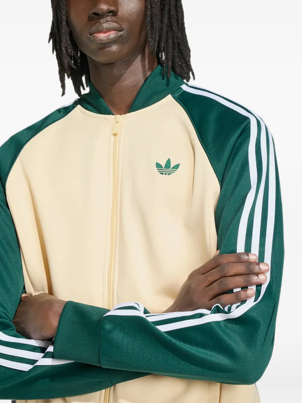 adidas raglan-sleeve track jacket Beige