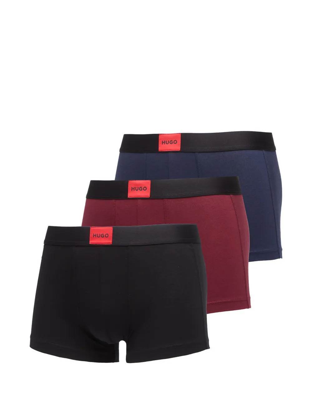 Hugo Boss Logo-waistband Boxers (set Of Three) In Black