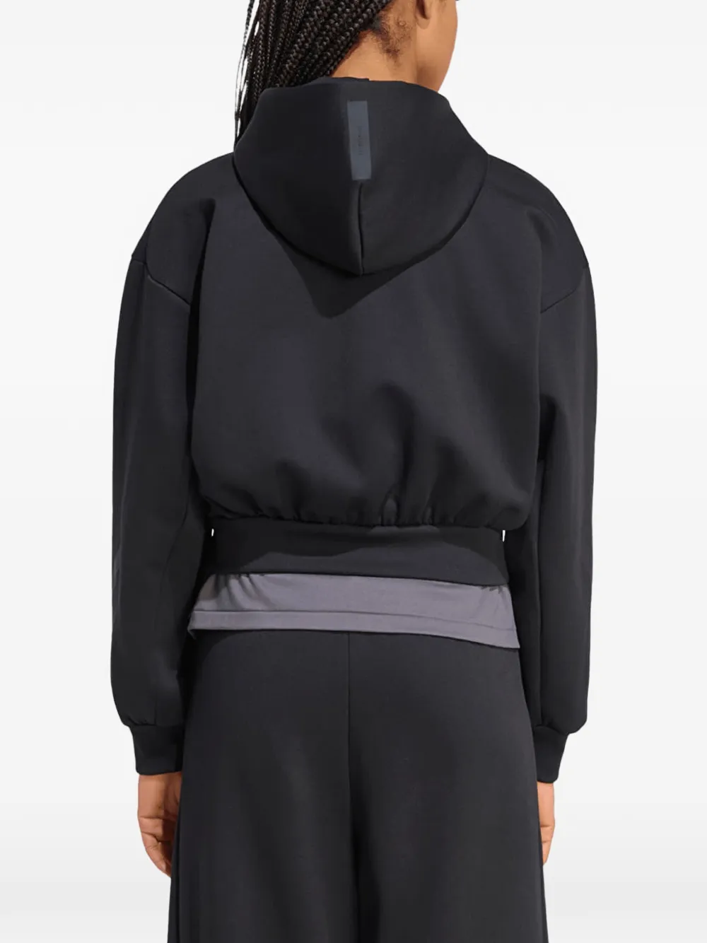 adidas Z.N.E. logo-print zip-up hoodie Zwart