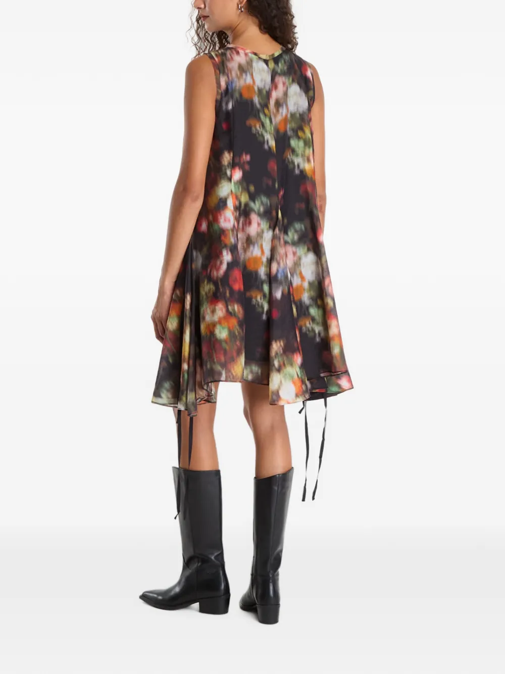 AllSaints Sybil mini-jurk met bloemenprint Zwart