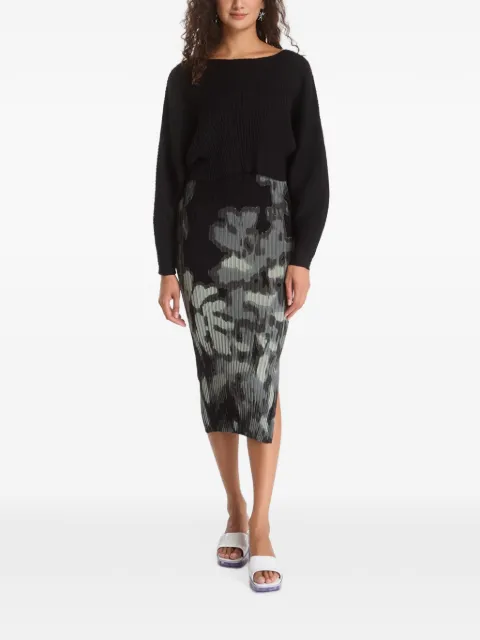 Desigual floral-print ribbed midi dress