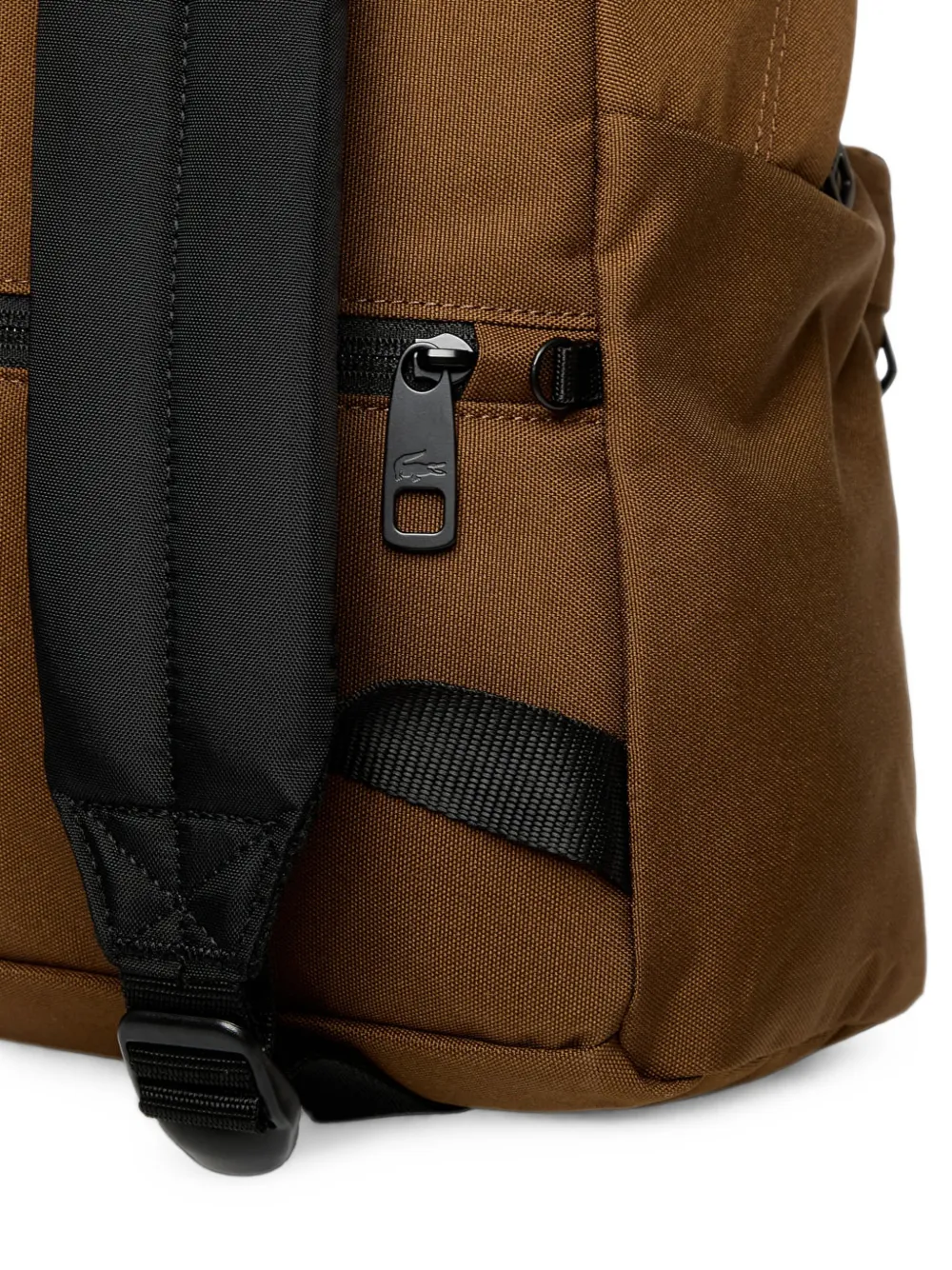 Lacoste Croc rugzak met logopatch Bruin