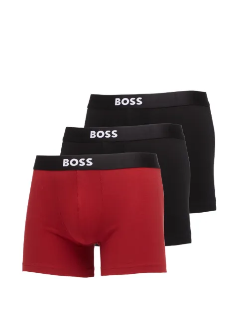 HUGO set de tres bóxeres con logo en la cinturilla