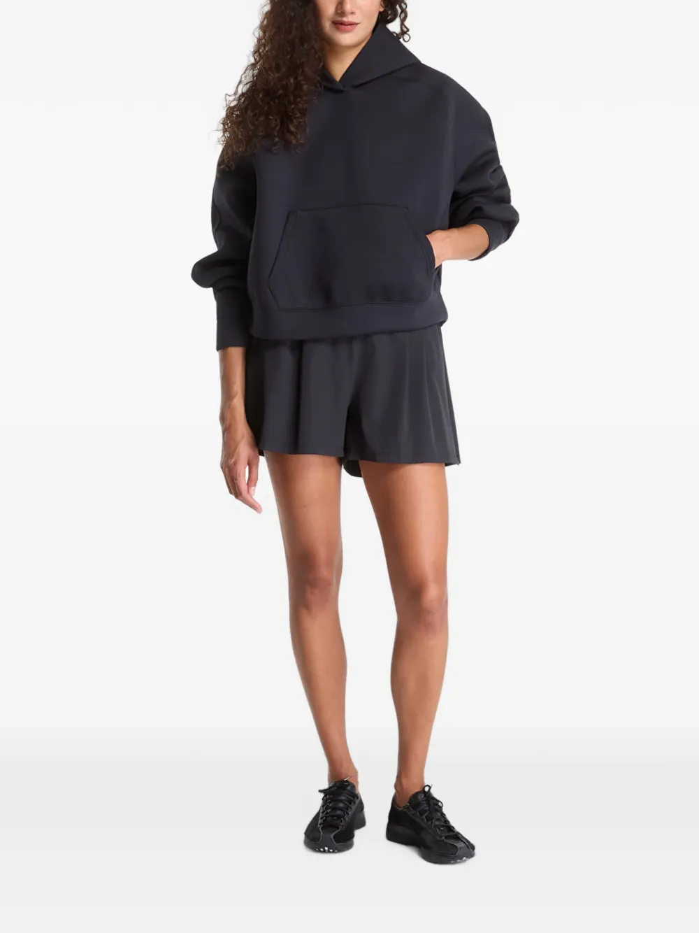 Nike pleated-detail shorts Zwart