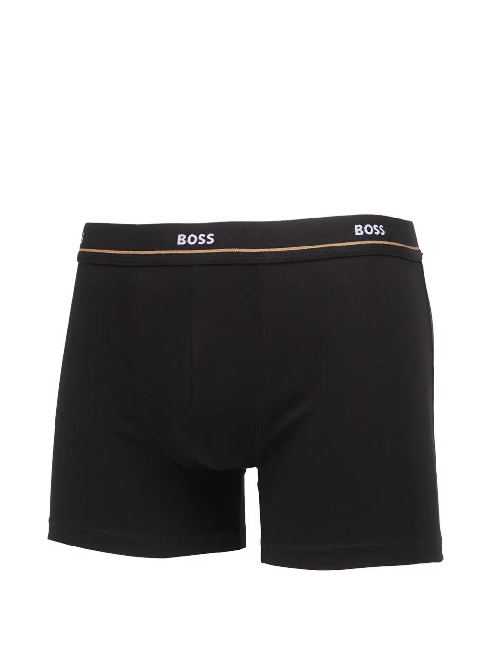 HUGO Vijf paar stretch-katoenen boxershorts met logoband Zwart