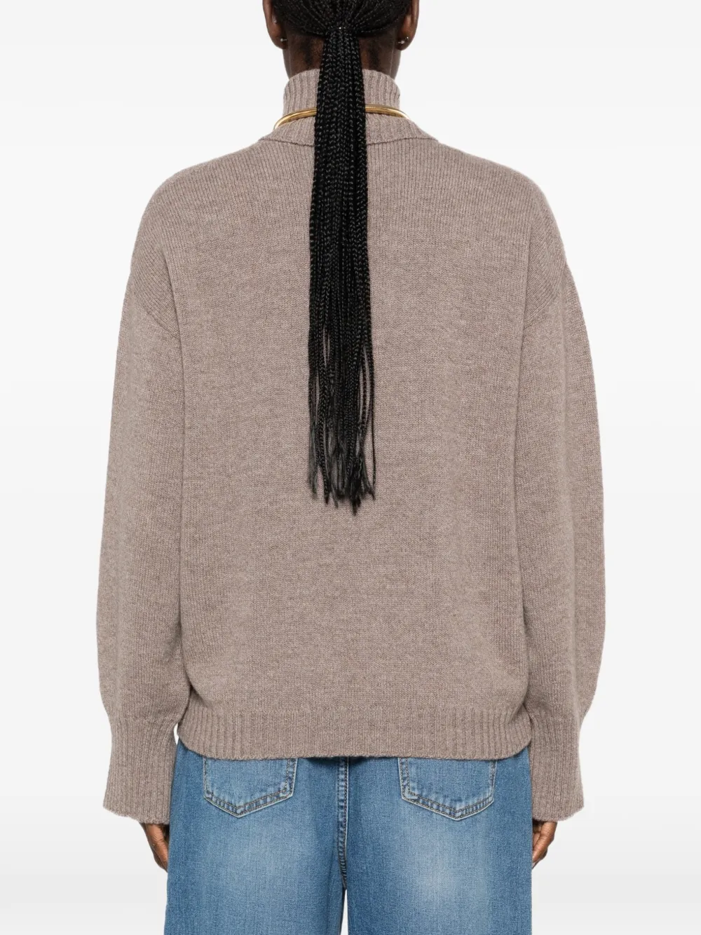 SIMONA CORSELLINI cut-out wrap-style sweater Bruin