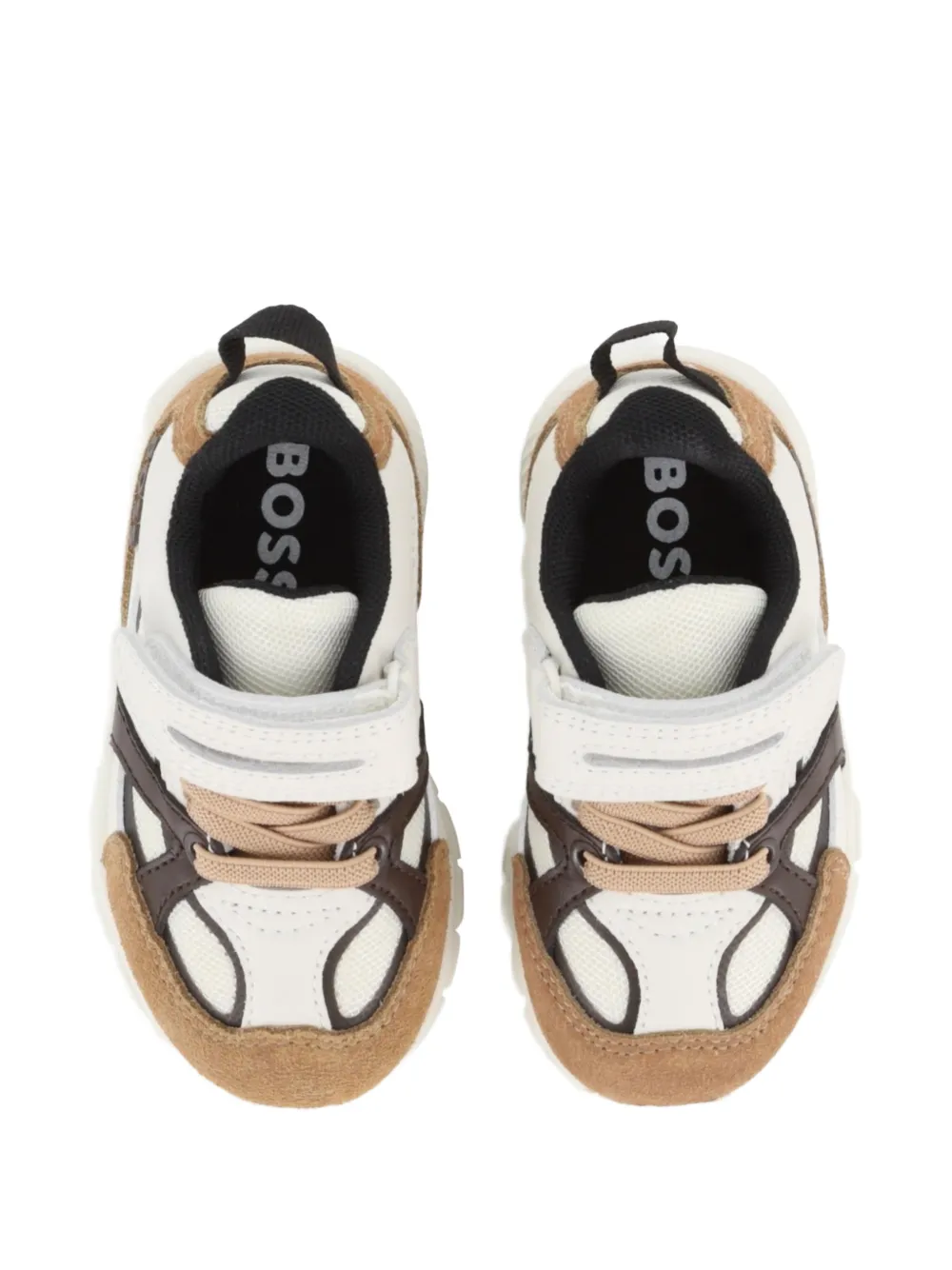 BOSS Kidswear lace-up sneakers Wit