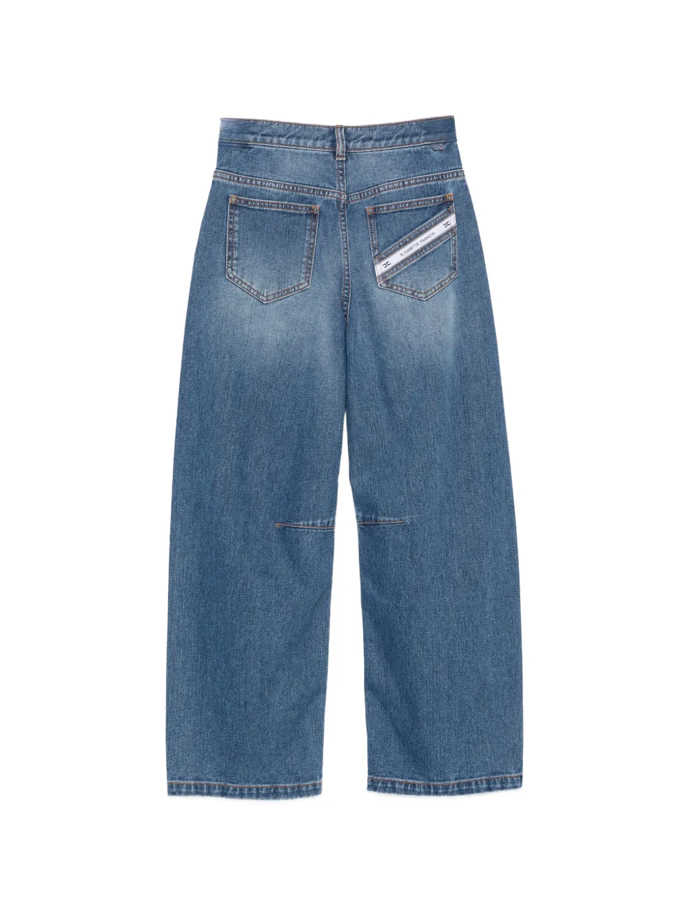 Elisabetta Franchi Kids Jeans met wijde pijpen Blauw