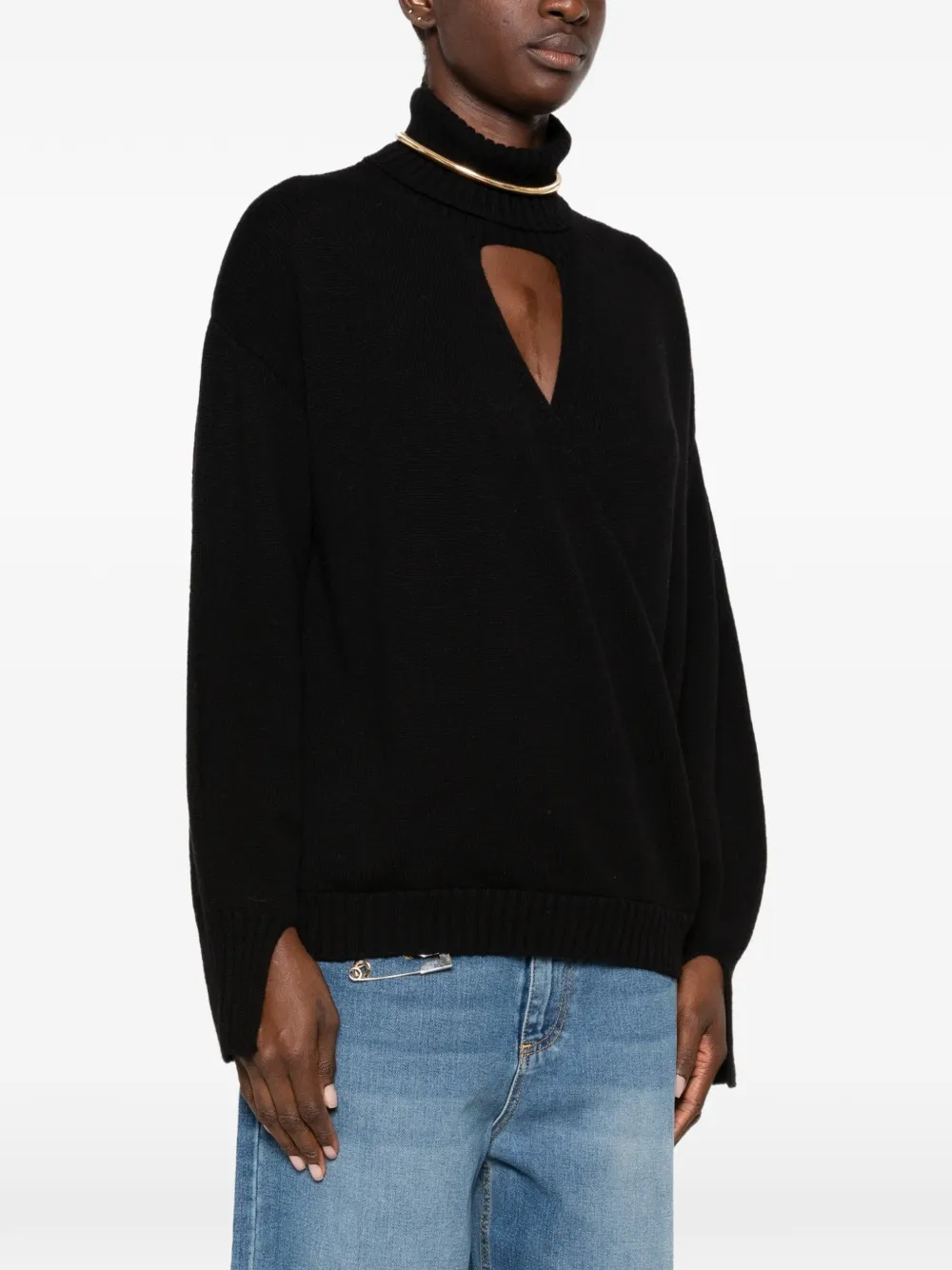 SIMONA CORSELLINI roll-neck sweater Zwart