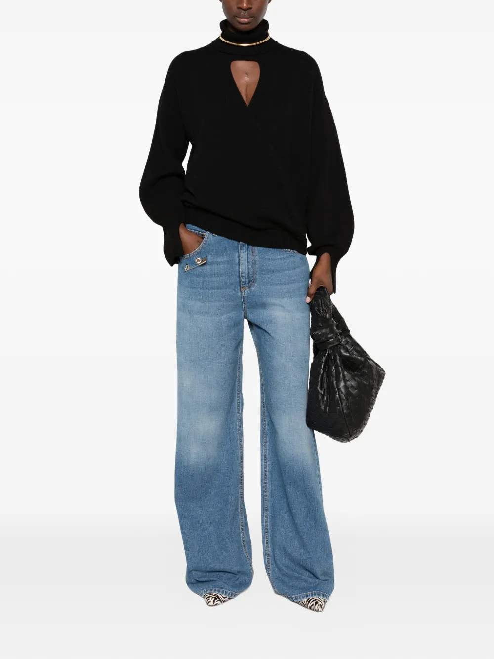 SIMONA CORSELLINI roll-neck sweater Zwart