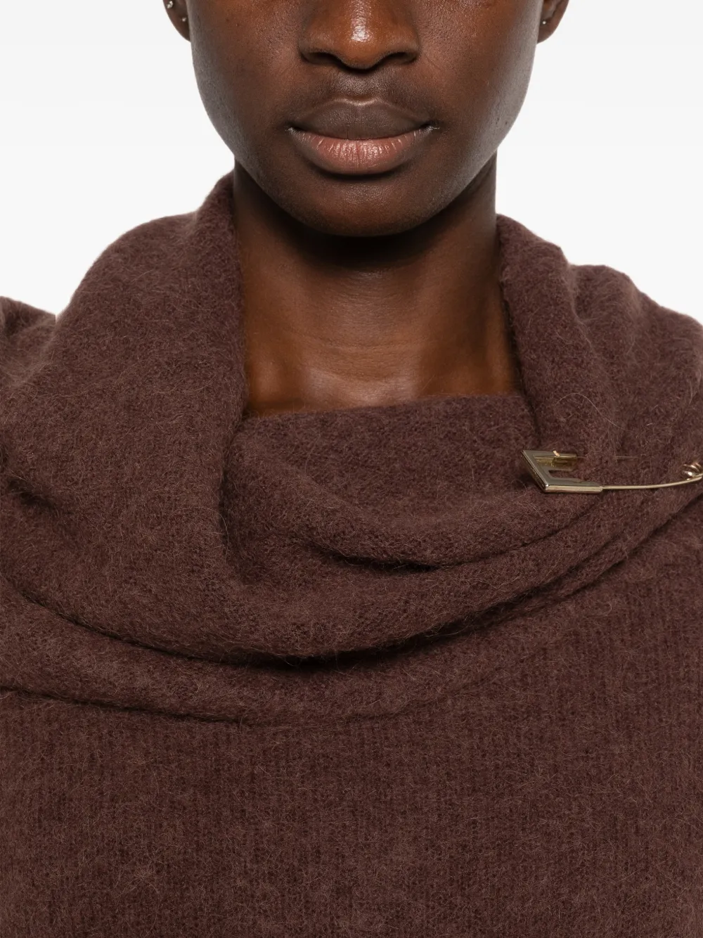 SIMONA CORSELLINI safety-pin sweater Bruin