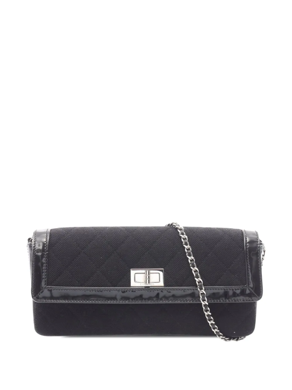 CHANEL Pre-Owned Borsa a spalla Reissue 2.55 East West Flap in tela trapuntata 2000-2002 - Nero