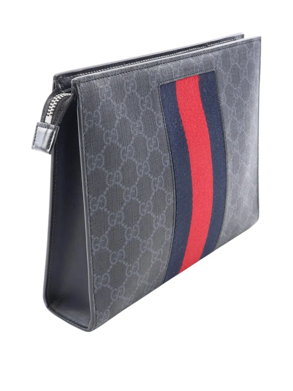 Gucci Pre-Owned 2000-2015 GG Supreme Web clutch Zwart
