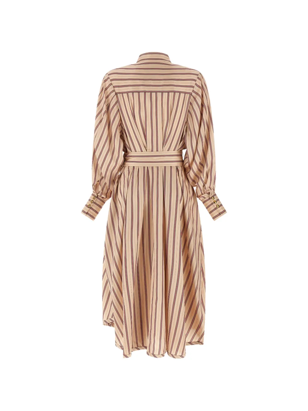 ZIMMERMANN Valiant Tuck gestreepte midi-jurk Roze