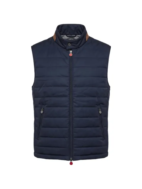 Kiton quilted high-neck gilet