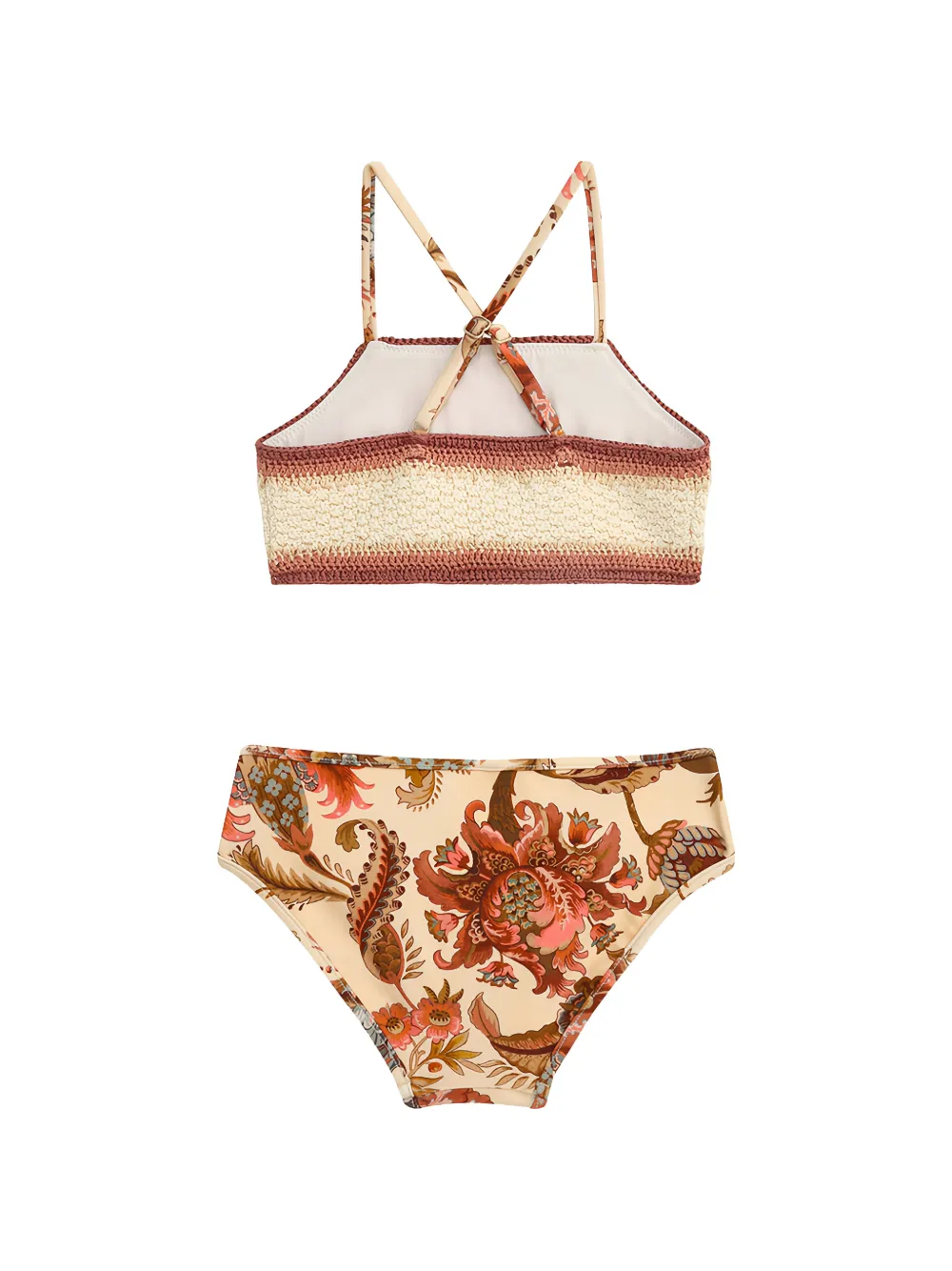 ZIMMERMANN Kids Aster crochet bikini Beige