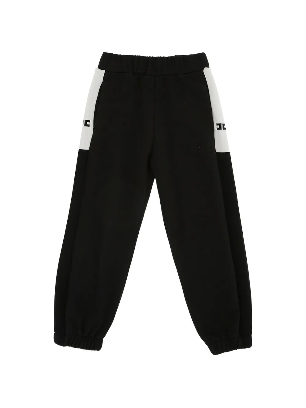 Elisabetta Franchi Kids pantalon de jogging à logo imprimé - Noir Elisabetta Franchi Kids pantalon de jogging à logo imprimé - Noir
