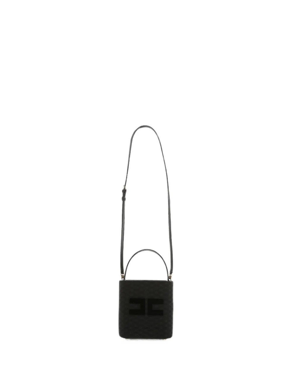Elisabetta Franchi Kids logo-plaque shoulder bag Zwart