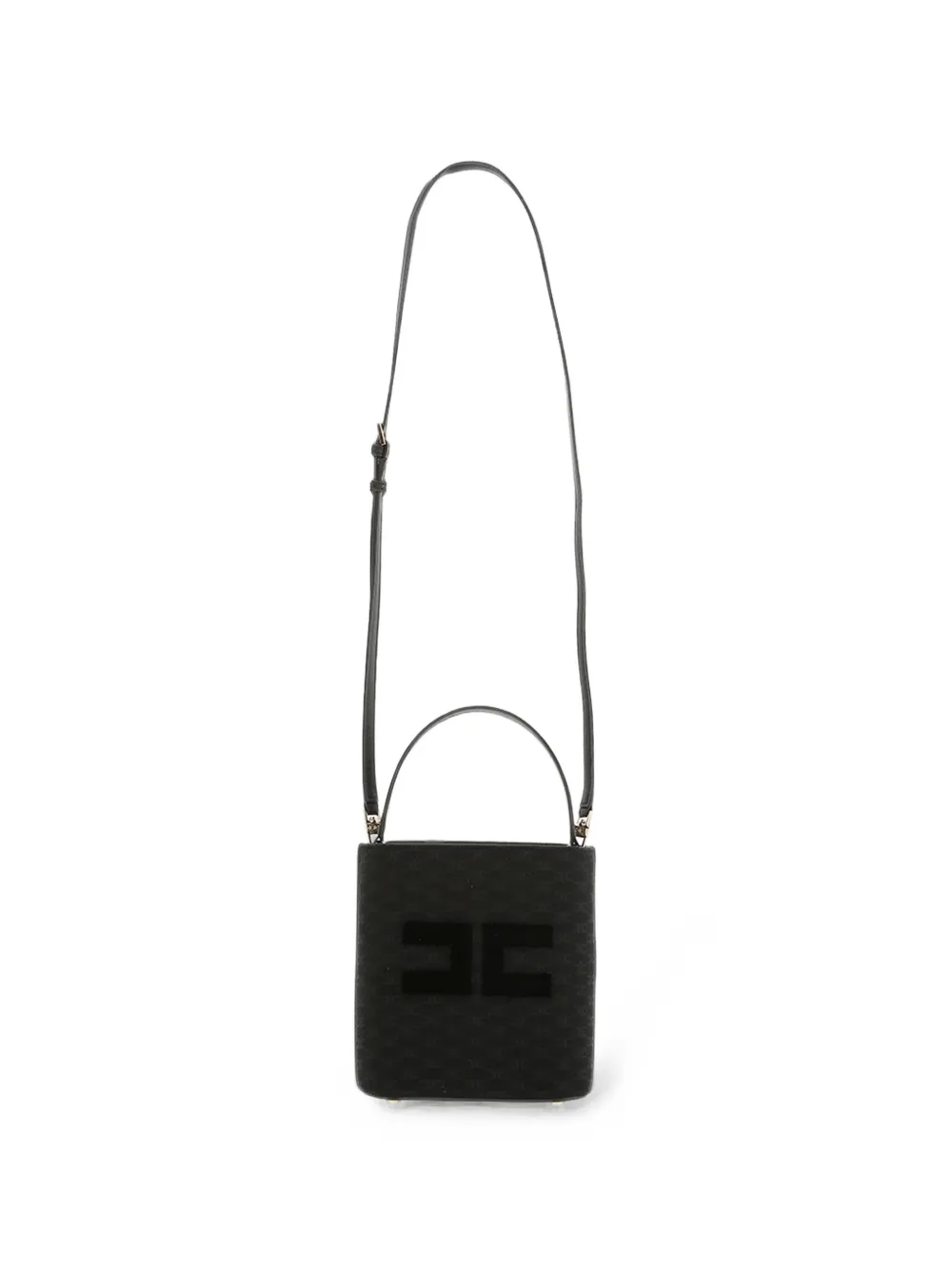Elisabetta Franchi Kids logo-plaque shoulder bag Zwart