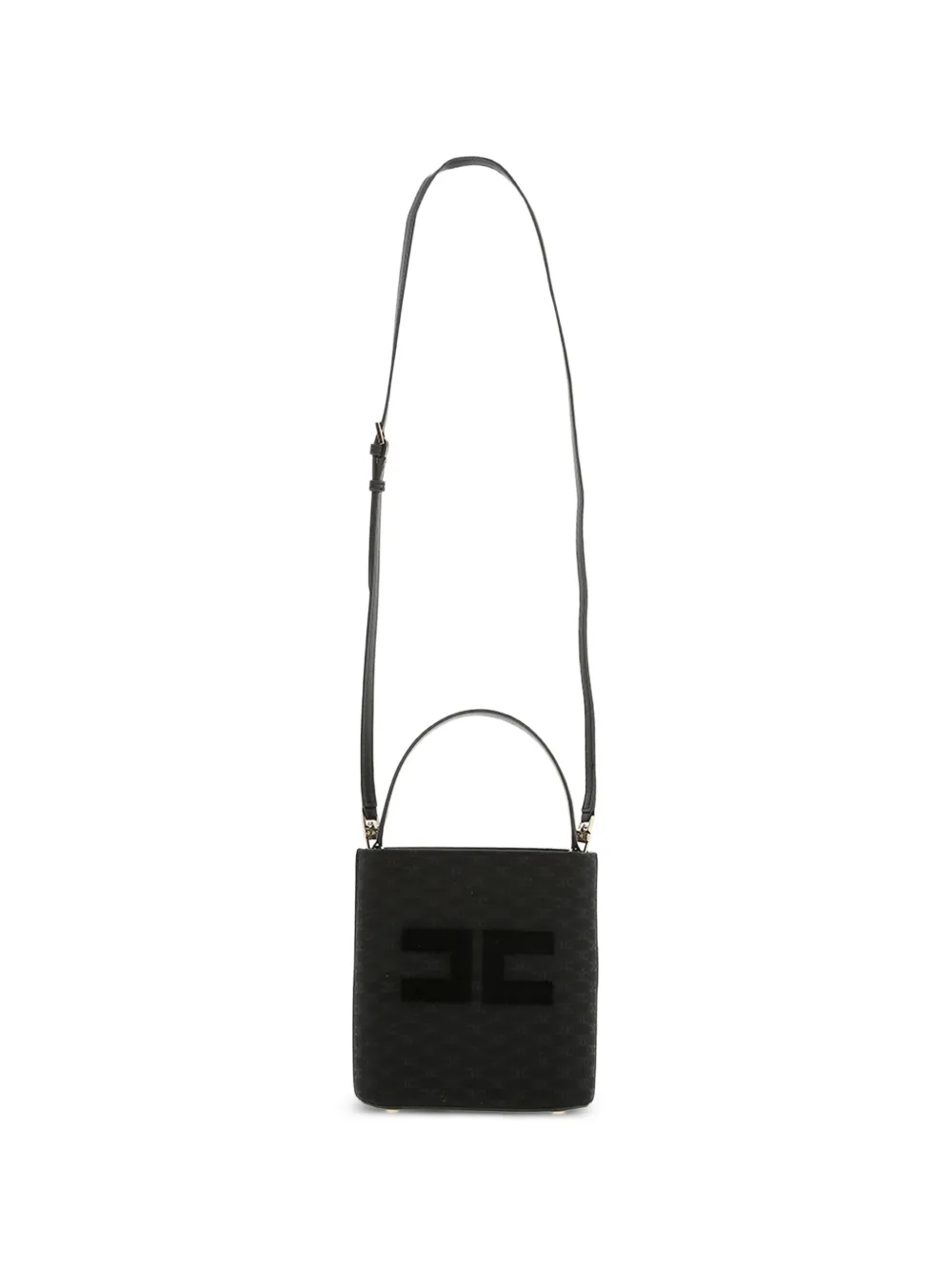 Elisabetta Franchi Kids logo-plaque shoulder bag - Nero