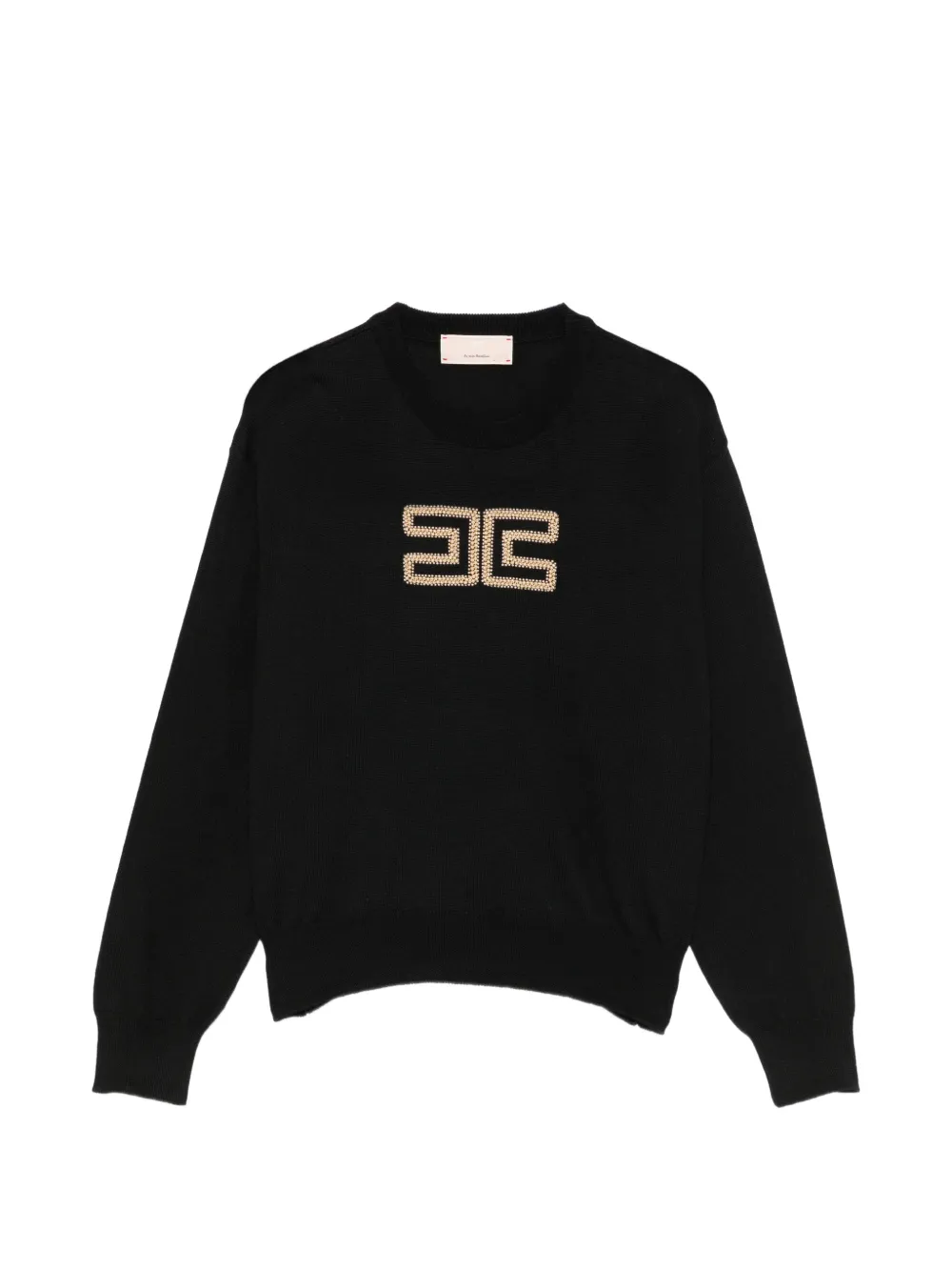 Elisabetta Franchi Kids embellished logo sweater - Nero