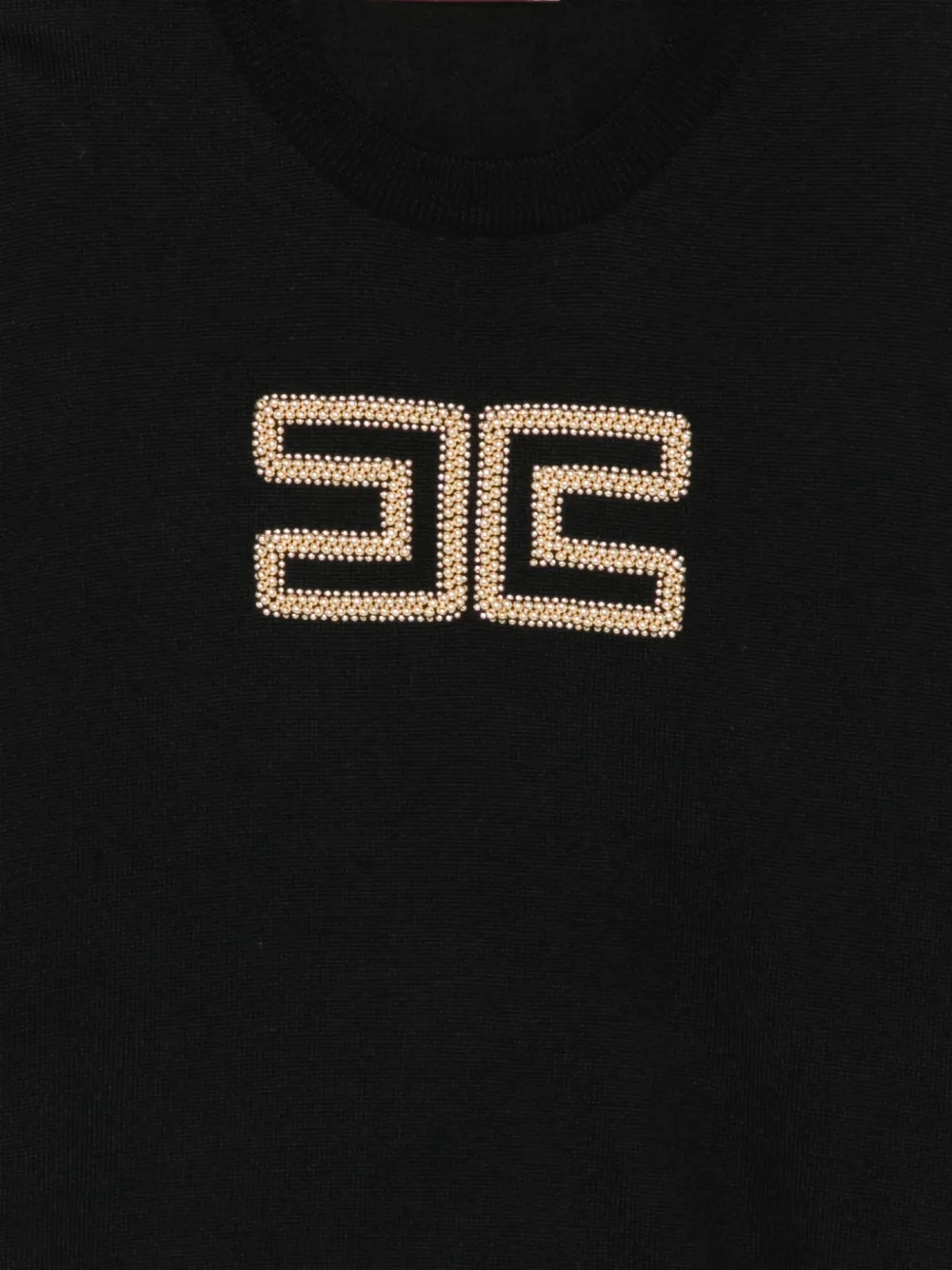 Elisabetta Franchi Kids Trui met verfraaid logo Zwart