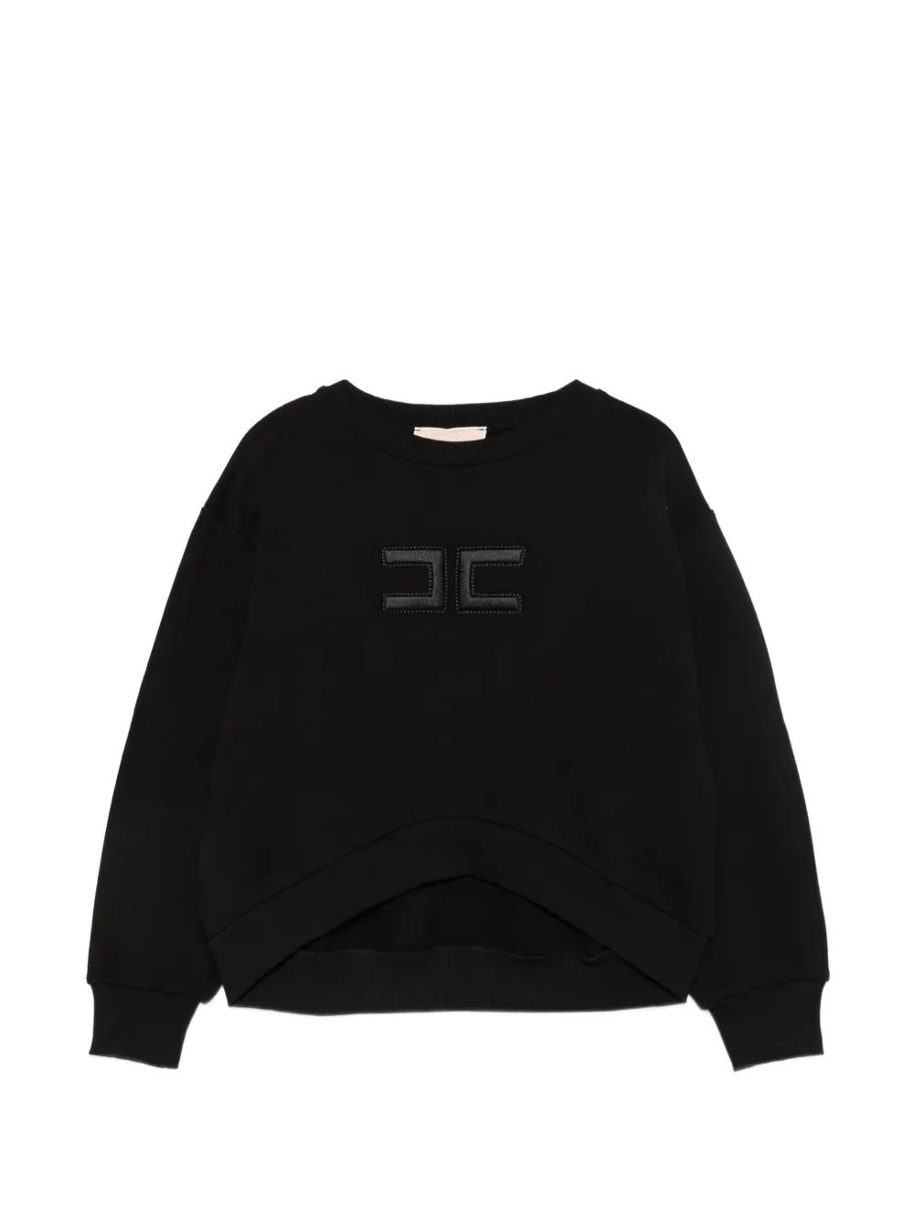 Elisabetta Franchi Kids sweat à patch logo - Noir Elisabetta Franchi Kids sweat à patch logo - Noir