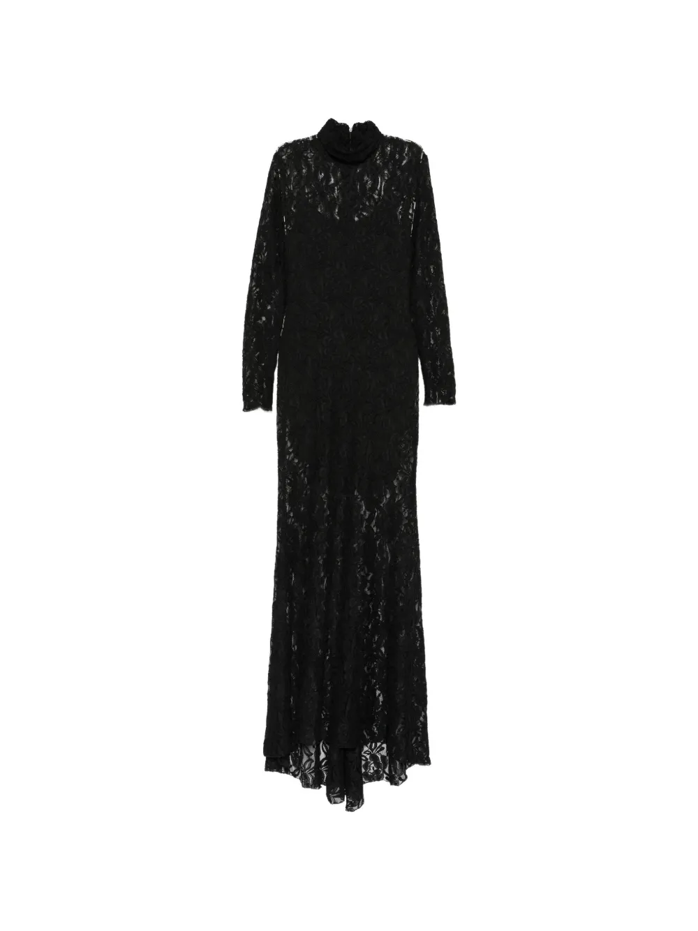 ALESSANDRO LEGORA lace-overlay maxi dress