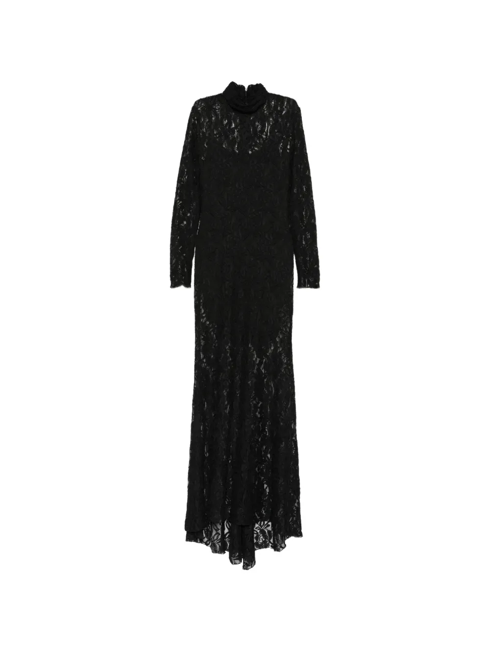 ALESSANDRO LEGORA lace-overlay maxi dress