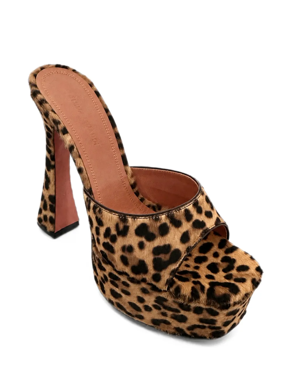 Amina Muaddi Dalida leopard-print platform sandals Bruin