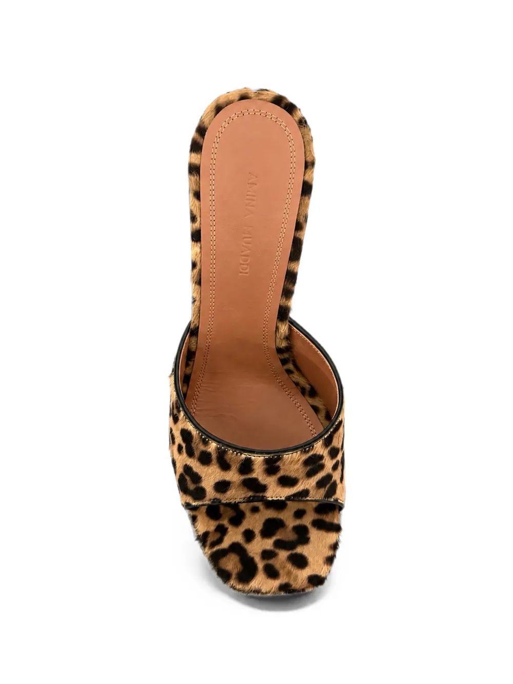 Amina Muaddi Dalida leopard-print platform sandals Bruin