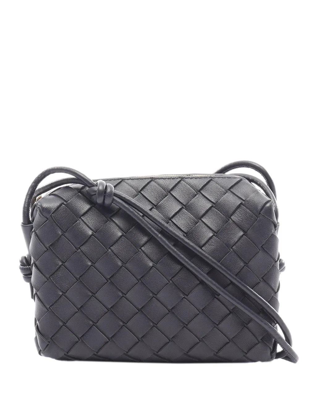 Bottega Veneta Pre-Owned Borsa a tracolla Intrecciato Loop mini in pelle di agnello 2012-2026 - Blu