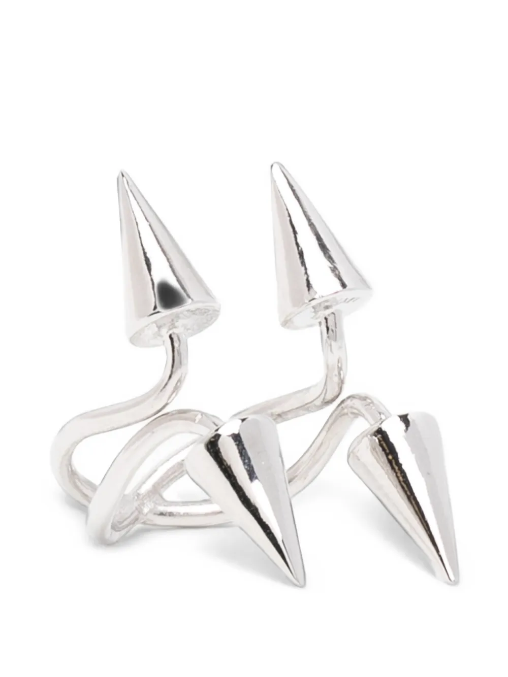 Limi Feu spike-detail double-band ring