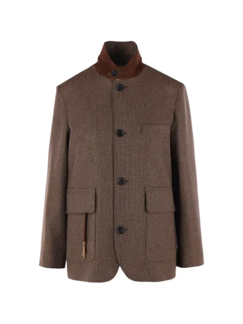 Loro Piana Roadster checked high-neck jacket